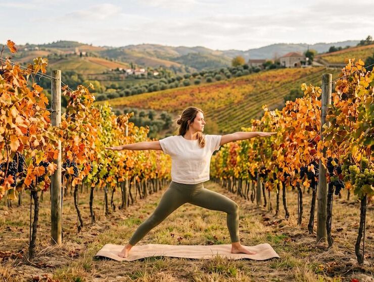 yoga tra i filari